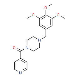 ChemSpider 2D Image | 4-Pyridinyl[4-(3,4,5-trimethoxybenzyl)-1-piperazinyl]methanone | C20H25N3O4