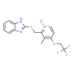 ChemSpider 2D Image | 2-[[[3-Methyl-1-oxido-4-(2,2,2-trifluoroethoxy)-2-pyridinyl]methyl]thio]-1H-benzimidazole | C16H14F3N3O2S