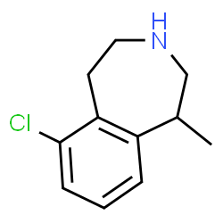 ChemSpider 2D Image | 6-Chloro-1-methyl-2,3,4,5-tetrahydro-1H-3-benzazepine | C11H14ClN