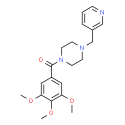 ChemSpider 2D Image | [4-(3-Pyridinylmethyl)-1-piperazinyl](3,4,5-trimethoxyphenyl)methanone | C20H25N3O4