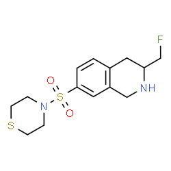 ChemSpider 2D Image | 3-(Fluoromethyl)-7-(4-thiomorpholinylsulfonyl)-1,2,3,4-tetrahydroisoquinoline | C14H19FN2O2S2
