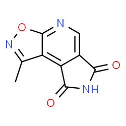 ChemSpider 2D Image | 1-Methyl-6H-[1,2]oxazolo[5,4-b]pyrrolo[3,4-d]pyridine-6,8(7H)-dione | C9H5N3O3