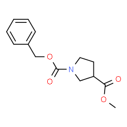 ChemSpider 2D Image | 1-Benzyl 3-methyl 1,3-pyrrolidinedicarboxylate | C14H17NO4