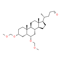 ChemSpider 2D Image | (3alpha,5beta,6alpha)-3,6-Bis(methoxymethoxy)cholan-24-al | C28H48O5