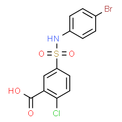 ChemSpider 2D Image | 5-(4-Bromo-phenylsulfamoyl)-2-chloro-benzoic acid | C13H9BrClNO4S