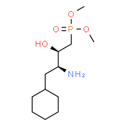 ChemSpider 2D Image | Dimethyl [(2R,3S)-3-amino-4-cyclohexyl-2-hydroxybutyl]phosphonate | C12H26NO4P