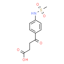 ChemSpider 2D Image | 4-{4-[(Methylsulfonyl)amino]phenyl}-4-oxobutanoic acid | C11H13NO5S