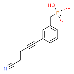 ChemSpider 2D Image | [3-(4-Cyano-1-butyn-1-yl)benzyl]phosphonic acid | C12H12NO3P
