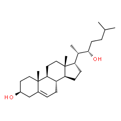 ChemSpider 2D Image | (3beta,17alpha,22S)-Cholest-5-ene-3,22-diol | C27H46O2