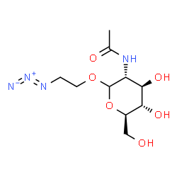 ChemSpider 2D Image | 2-Azidoethyl 2-acetamido-2-deoxy-D-glucopyranoside | C10H18N4O6