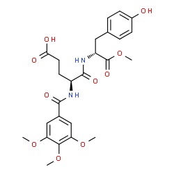 ChemSpider 2D Image | Methyl N-(3,4,5-trimethoxybenzoyl)-L-alpha-glutamyl-D-tyrosinate | C25H30N2O10