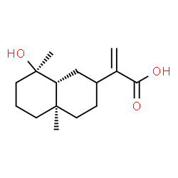ChemSpider 2D Image | 2-[(4aR,8R,8aR)-8-Hydroxy-4a,8-dimethyldecahydro-2-naphthalenyl]acrylic acid | C15H24O3