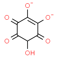 ChemSpider 2D Image | 4-Hydroxy-3,5,6-trioxo-1-cyclohexene-1,2-diolate | C6H2O6