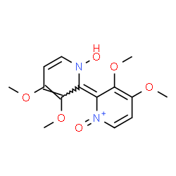 ChemSpider 2D Image | (2E)-2-(1-Hydroxy-3,4-dimethoxy-2(1H)-pyridinylidene)-3,4-dimethoxy-1-oxo-1,2-dihydropyridinium | C14H17N2O6
