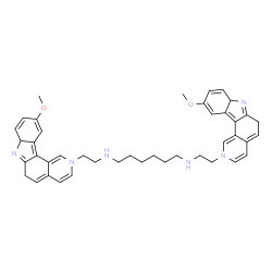 ChemSpider 2D Image | N,N'-Bis[2-(10-methoxy-6,7a-dihydro-2H-pyrido[4,3-c]carbazol-2-yl)ethyl]-1,6-hexanediamine | C42H48N6O2