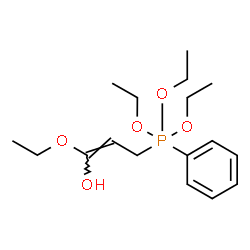 ChemSpider 2D Image | (1E)-1-Ethoxy-3-[triethoxy(phenyl)phosphoranyl]-1-propen-1-ol | C17H29O5P