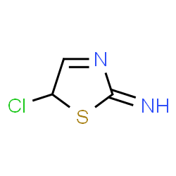 ChemSpider 2D Image | 5-Chloro-1,3-thiazol-2(5H)-imine | C3H3ClN2S