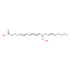ChemSpider 2D Image | (5E,8E,10E,14E)-12-Hydroperoxy-5,8,10,14-icosatetraenoic acid | C20H32O4