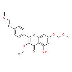 ChemSpider 2D Image | 5-Hydroxy-3,7-bis(methoxymethoxy)-2-[4-(methoxymethoxy)phenyl]-4H-chromen-4-one | C21H22O9