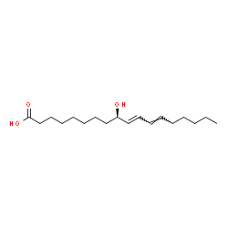 ChemSpider 2D Image | (9R,10E,12E)-9-Hydroxy-10,12-octadecadienoic acid | C18H32O3