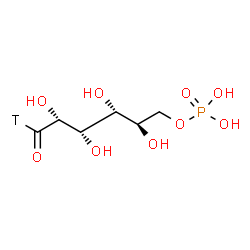 ChemSpider 2D Image | 6-O-Phosphono-D-(1-~3~H)glucose | C6H12TO9P