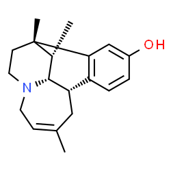 ChemSpider 2D Image | (1S,9S,16S,17R)-1,7,16-Trimethyl-4-azatetracyclo[7.6.2.0~4,17~.0~10,15~]heptadeca-6,10,12,14-tetraen-13-ol | C19H25NO
