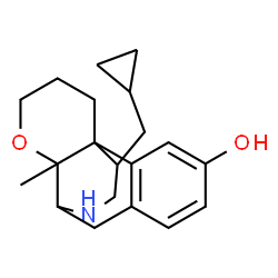 ChemSpider 2D Image | 15-(Cyclopropylmethyl)-10-methyl-11-oxa-17-azatetracyclo[7.5.3.0~1,10~.0~2,7~]heptadeca-2,4,6-trien-4-ol | C20H27NO2