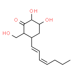ChemSpider 2D Image | 3-[(1E,3Z)-1,3-Heptadien-1-yl]-5,6-dihydroxy-2-(hydroxymethyl)cyclohexanone | C14H22O4