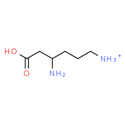 ChemSpider 2D Image | 4-Amino-5-carboxy-1-pentanaminium | C6H15N2O2