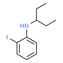 ChemSpider 2D Image | 2-Iodo-N-(3-pentanyl)aniline | C11H16IN