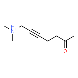 ChemSpider 2D Image | N,N-Dimethyl-6-oxo-2-heptyn-1-aminium | C9H16NO