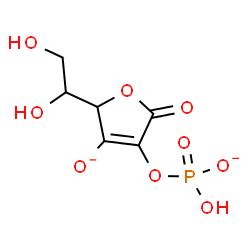 ChemSpider 2D Image | 5-(1,2-Dihydroxyethyl)-4-oxido-2-oxo-2,5-dihydro-3-furanyl hydrogen phosphate (non-preferred name) | C6H7O9P