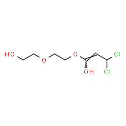 ChemSpider 2D Image | (1E)-3,3-Dichloro-1-[2-(2-hydroxyethoxy)ethoxy]-1-propen-1-ol | C7H12Cl2O4