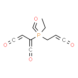 ChemSpider 2D Image | 2-[Ethyl(oxomethylene)(3-oxo-2-propen-1-yl)phosphoranyl]-1,3-butadiene-1,4-dione | C10H9O4P