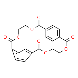 ChemSpider 2D Image | 3,6,13,16-Tetraoxatricyclo[16.2.2.2~8,11~]tetracosa-1(20),8,10,18,21,23-hexaene-2,7,12,17-tetrone | C20H16O8