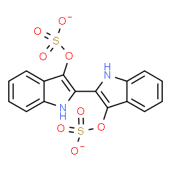 ChemSpider 2D Image | 1H,1'H-2,2'-Biindole-3,3'-diyl disulfate | C16H10N2O8S2