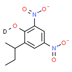 ChemSpider 2D Image | 2-sec-Butyl-4,6-dinitro(O-~2~H)phenol | C10H11DN2O5