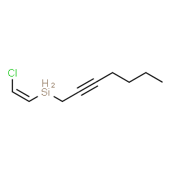 ChemSpider 2D Image | [(Z)-2-Chlorovinyl](2-heptyn-1-yl)silane | C9H15ClSi