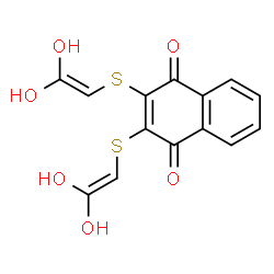 ChemSpider 2D Image | 2,3-Bis[(2,2-dihydroxyvinyl)sulfanyl]-1,4-naphthoquinone | C14H10O6S2