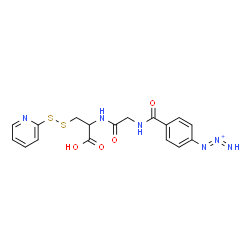 ChemSpider 2D Image | N-[4-(1,2-Triazadien-2-ium-1-yl)benzoyl]glycyl-3-(2-pyridinyldisulfanyl)alanine | C17H17N6O4S2