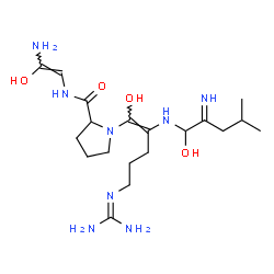 ChemSpider 2D Image | N-[(Z)-2-Amino-2-hydroxyvinyl]-1-{(1Z)-5-[(diaminomethylene)amino]-1-hydroxy-2-[(1-hydroxy-2-imino-4-methylpentyl)amino]-1-penten-1-yl}prolinamide | C19H36N8O4