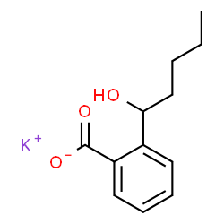 ChemSpider 2D Image | Potassium 2-(1-hydroxypentyl)benzoate | C12H15KO3