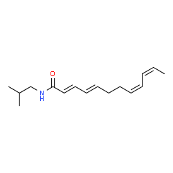 ChemSpider 2D Image | (2E,2E,8Z,10Z)-dodecatetraenoic acid isobutylamide | C16H25NO