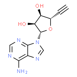 ChemSpider 2D Image | 9-(5,6-Dideoxy-beta-L-ribo-hex-5-ynofuranosyl)-9H-purin-6-amine | C11H11N5O3