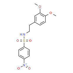 ChemSpider 2D Image | N-[2-(3,4-Dimethoxyphenyl)ethyl]-4-nitrobenzenesulfonamide | C16H18N2O6S