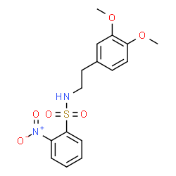 ChemSpider 2D Image | N-[2-(3,4-Dimethoxyphenyl)ethyl]-2-nitrobenzenesulfonamide | C16H18N2O6S