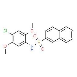ChemSpider 2D Image | N-(4-Chloro-2,5-dimethoxyphenyl)-2-naphthalenesulfonamide | C18H16ClNO4S