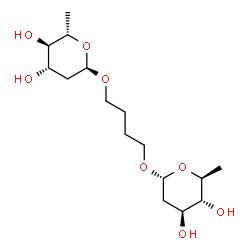 ChemSpider 2D Image | 4-[(2,6-Dideoxy-alpha-L-arabino-hexopyranosyl)oxy]butyl 2,6-dideoxy-alpha-L-arabino-hexopyranoside | C16H30O8