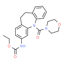 ChemSpider 2D Image | Ethyl [5-(4-morpholinylcarbonyl)-10,11-dihydro-5H-dibenzo[b,f]azepin-3-yl]carbamate | C22H25N3O4