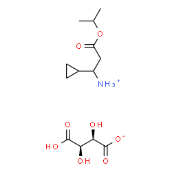 ChemSpider 2D Image | 1-Cyclopropyl-3-isopropoxy-3-oxo-1-propanaminium (2R,3R)-3-carboxy-2,3-dihydroxypropanoate | C13H23NO8